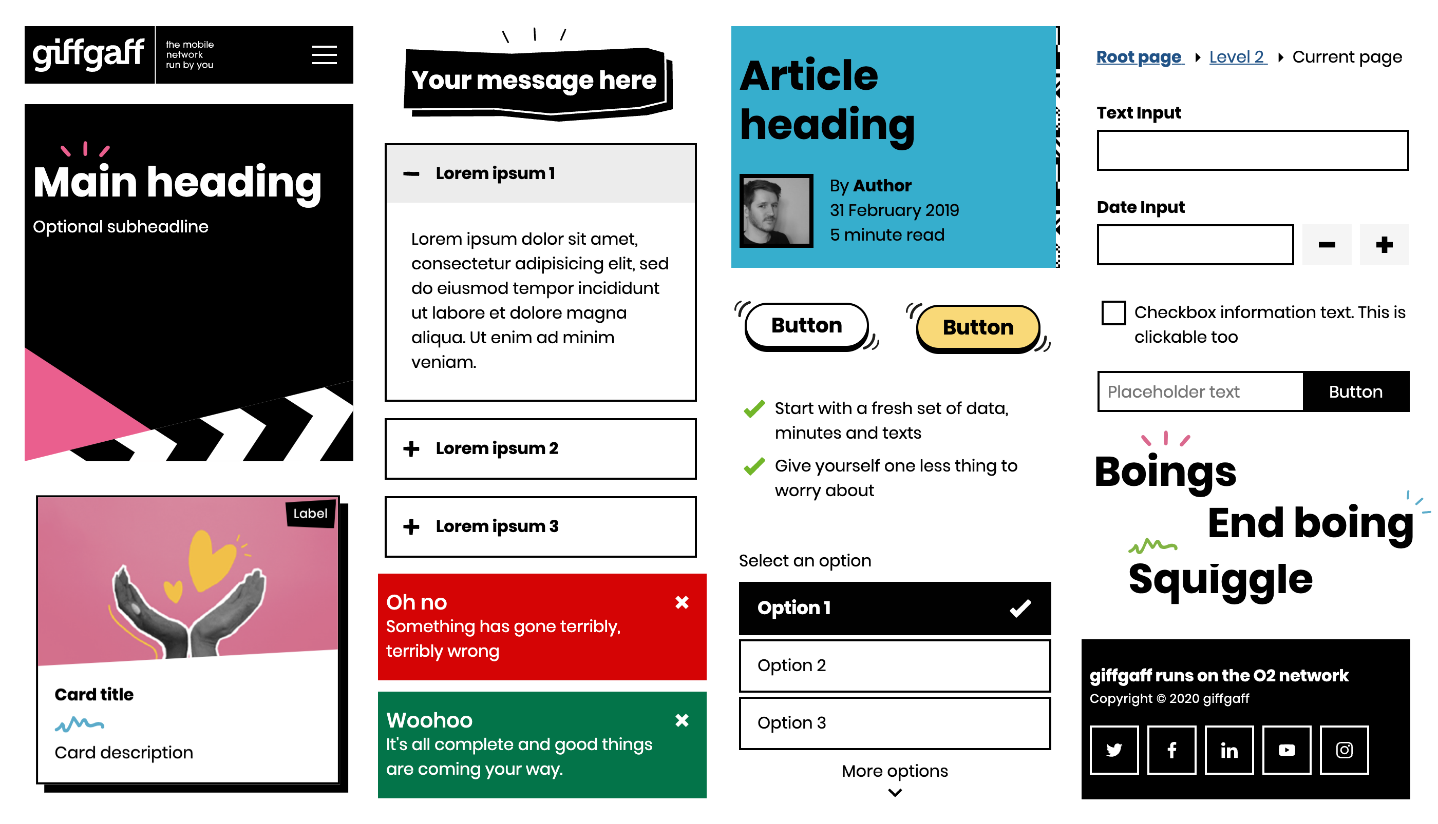 Components in the design system